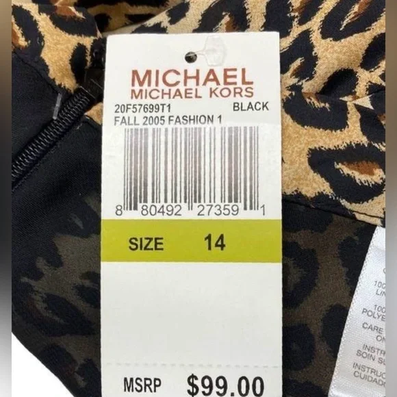 MICHAEL Michael Kors Leopard Print Silk Skirt - Picture 6 of 8